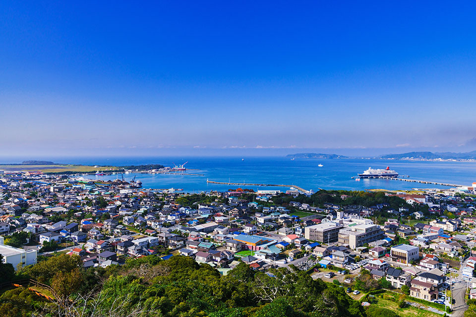 館山市にある城山公園からの眺望画像